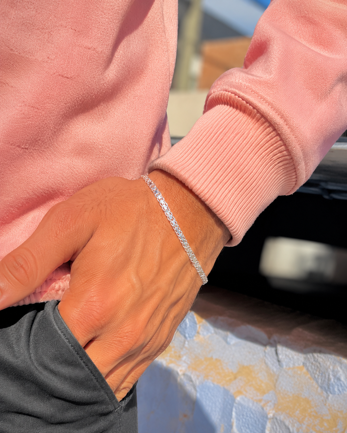 Silver Dyan Bracelet For men