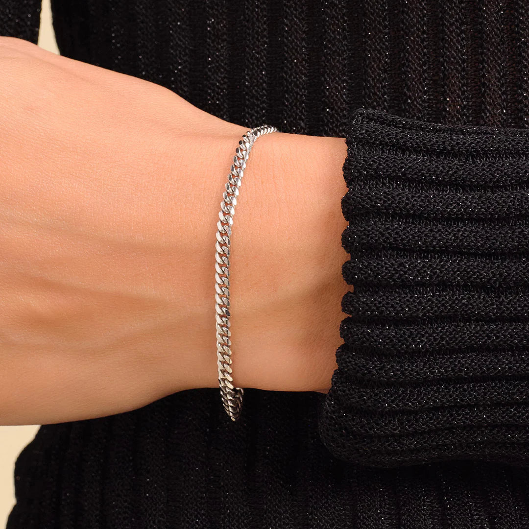 Curv Silver Bracelet For Women