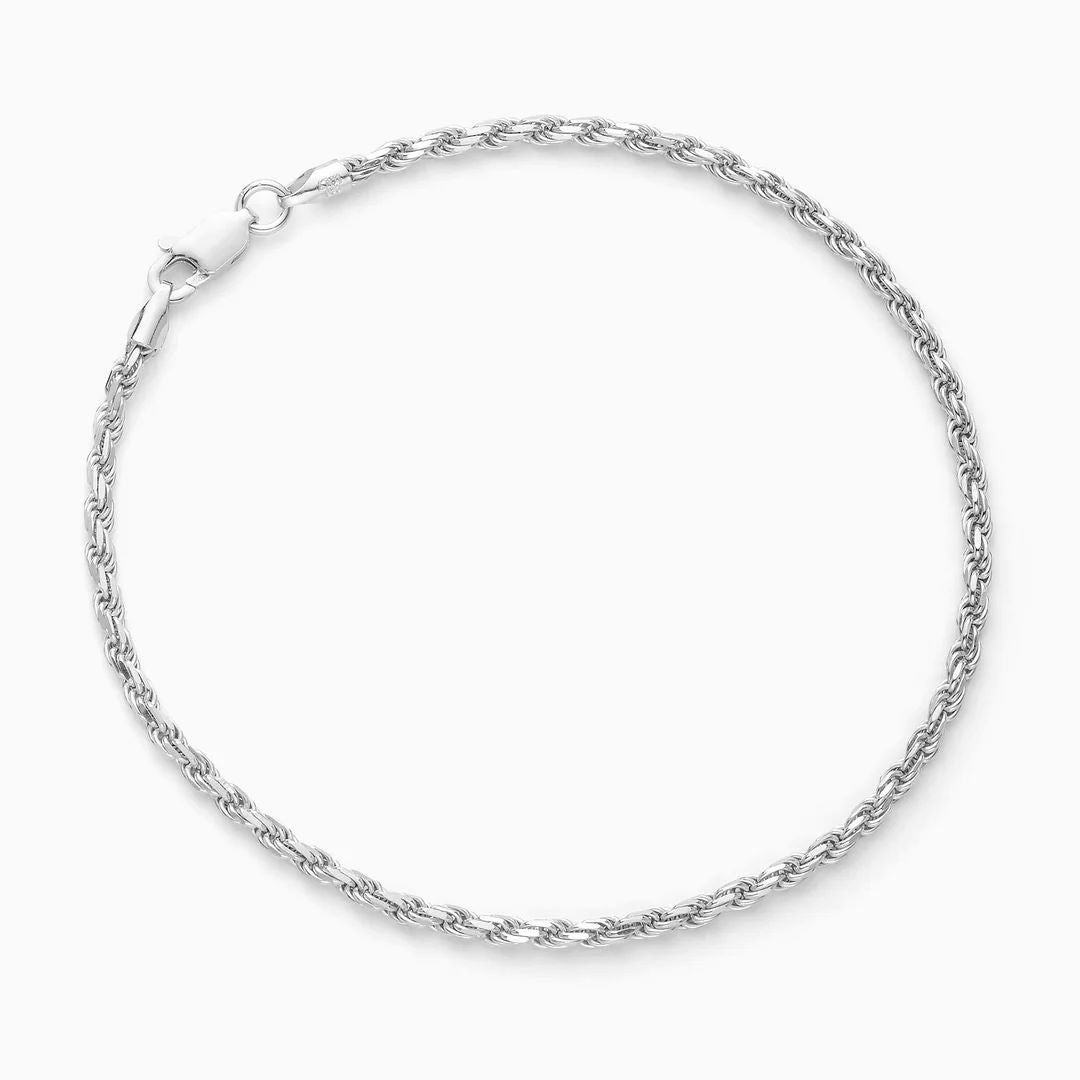 Rope Silver Bracelet For Men
