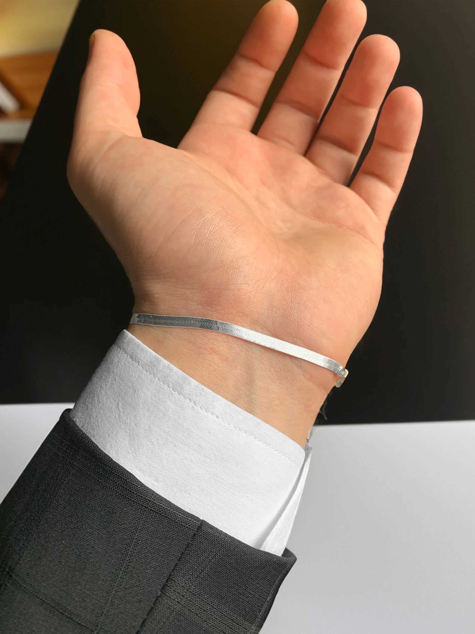 Hebin Silver Elegance Bracelet For Men