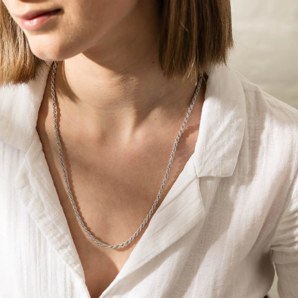 Female online silver chain