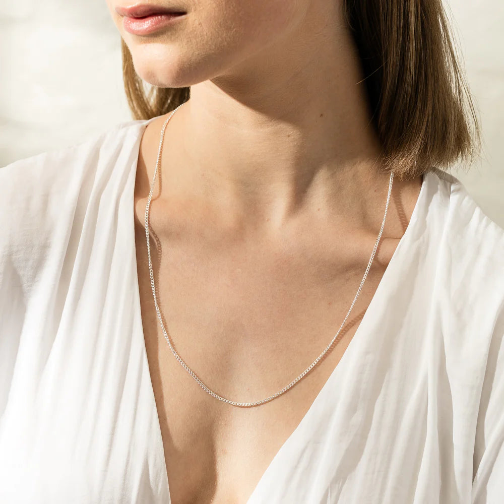 Cuban Women s Necklace Silver Chain