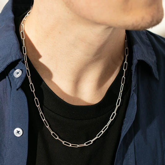 Rope Curv Silver Chain for men