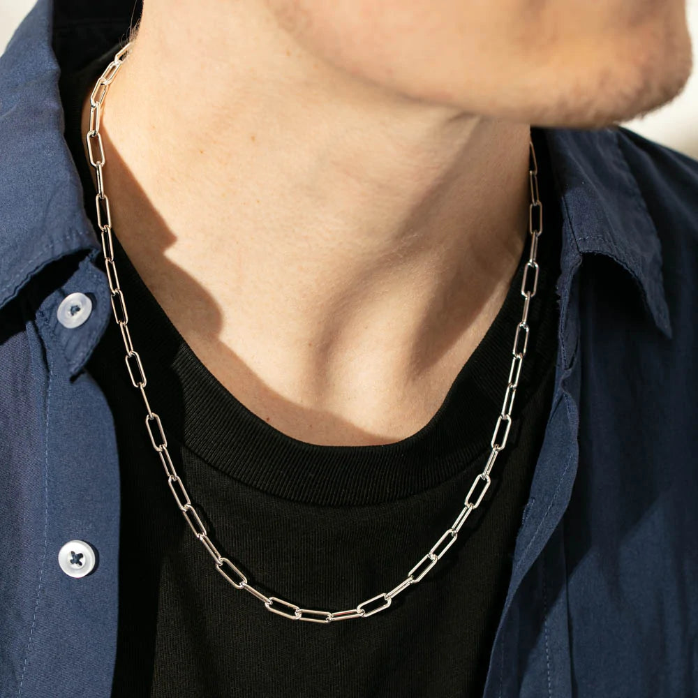 Rope Curv Silver Chain for men