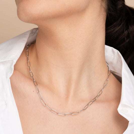 Rope Curv Silver Chain for women