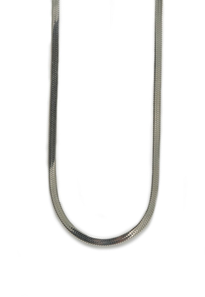 Herringbone Curv Silver Chain for women