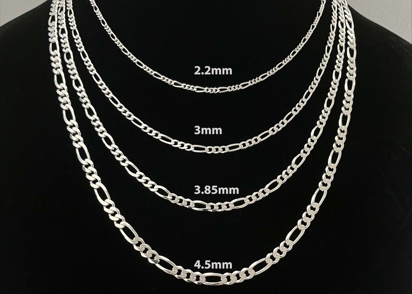 J Figaro Silver Chain For Women