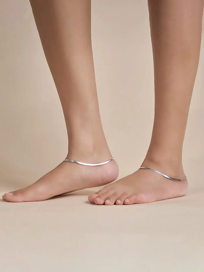 silver anklet for women