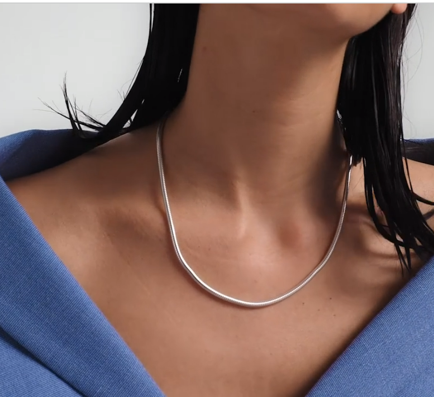 Chain sterling silver necklace deals