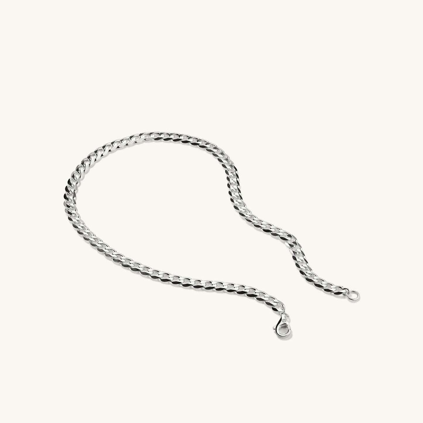 Gleaming Silver Links Anklet For Women