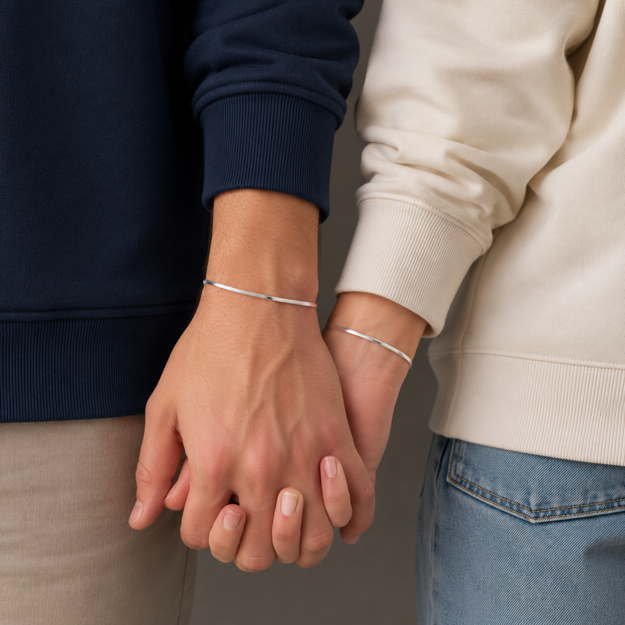 Forever Fusion Silver Couples Bracelets