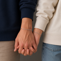 Livi Duo Silver Couples Bracelets