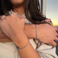 Cubann Duo Silver Couples Bracelets