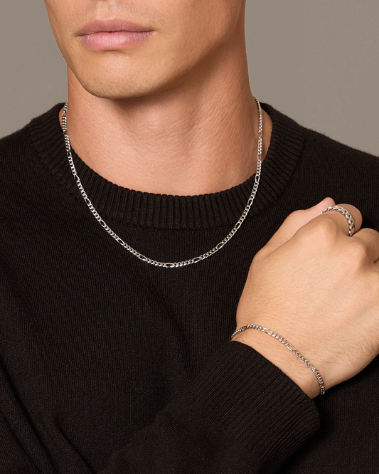 Silver Legacy – Men’s Bracelet & Chain Combo