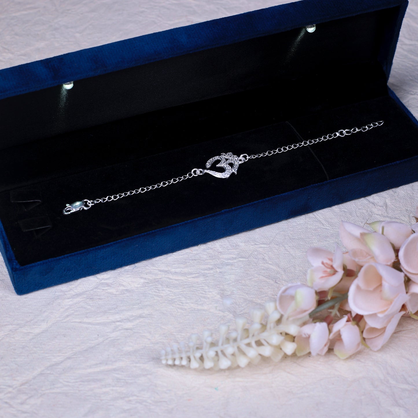 Om Silver Rakhi For Men
