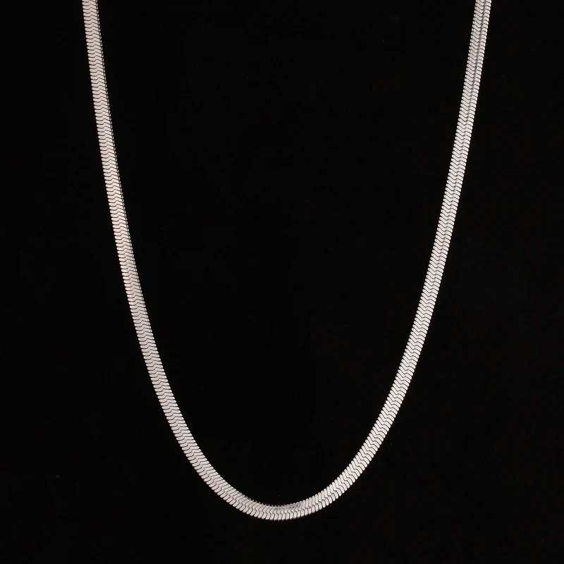 Herringbone Silver Chain for men
