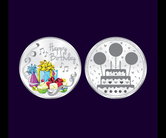 Happy Birthday 999 Silver Coin