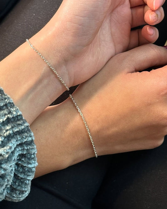 Silver Tubar Couple Bracelet For Men