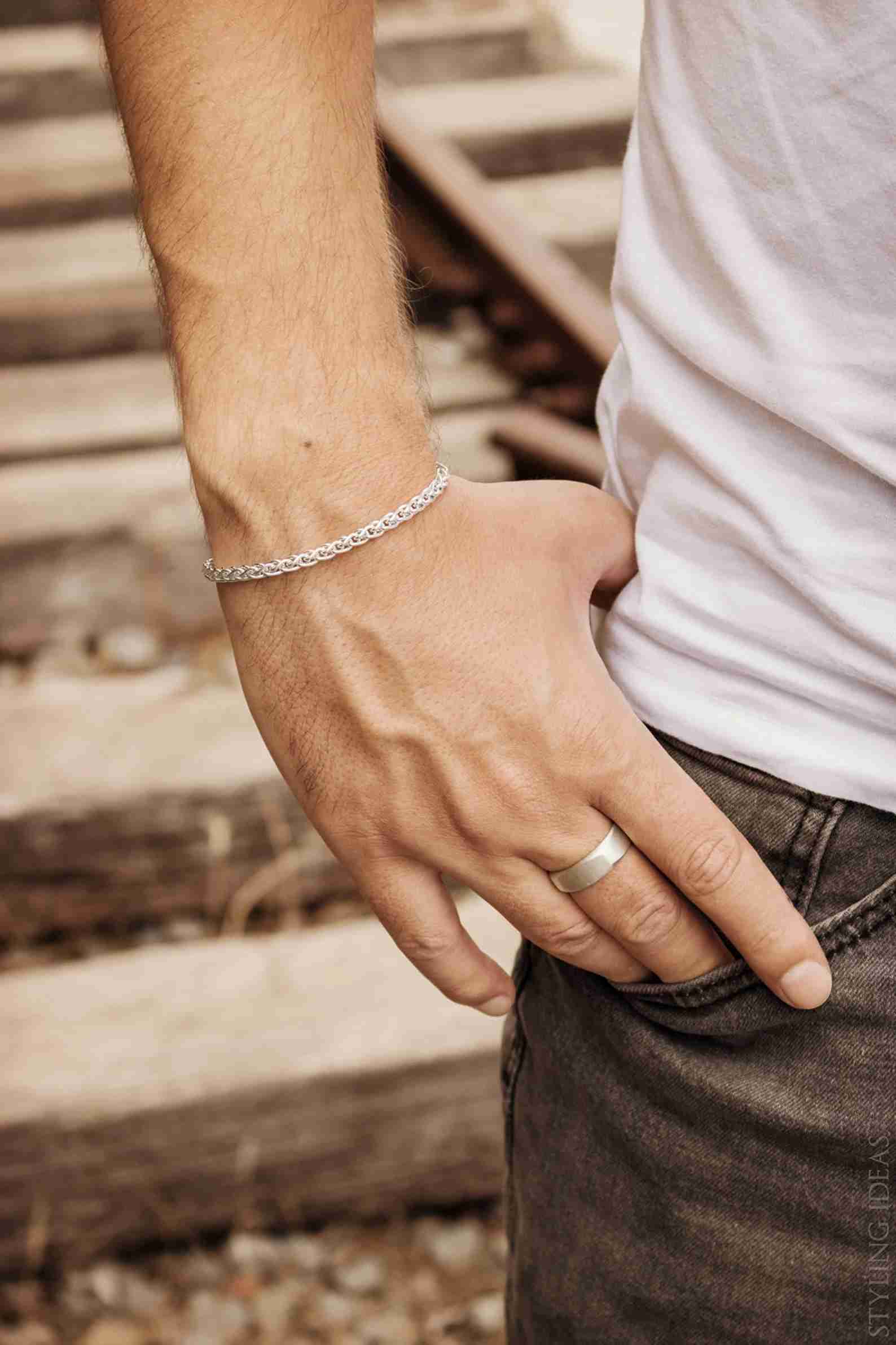 Spiga Men's Silver Bracelets