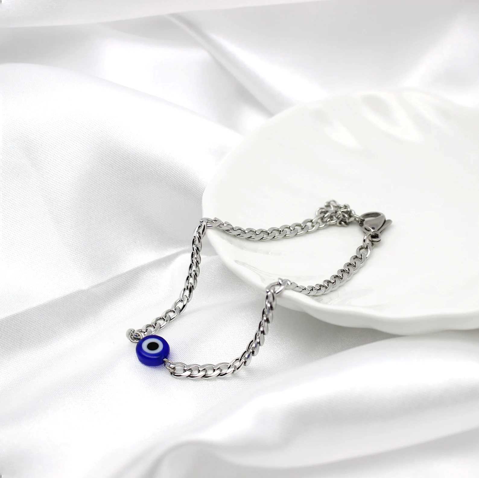 Silver Evil Eye Bracelet for Men