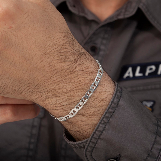 Silver Loop Bracelet For Men