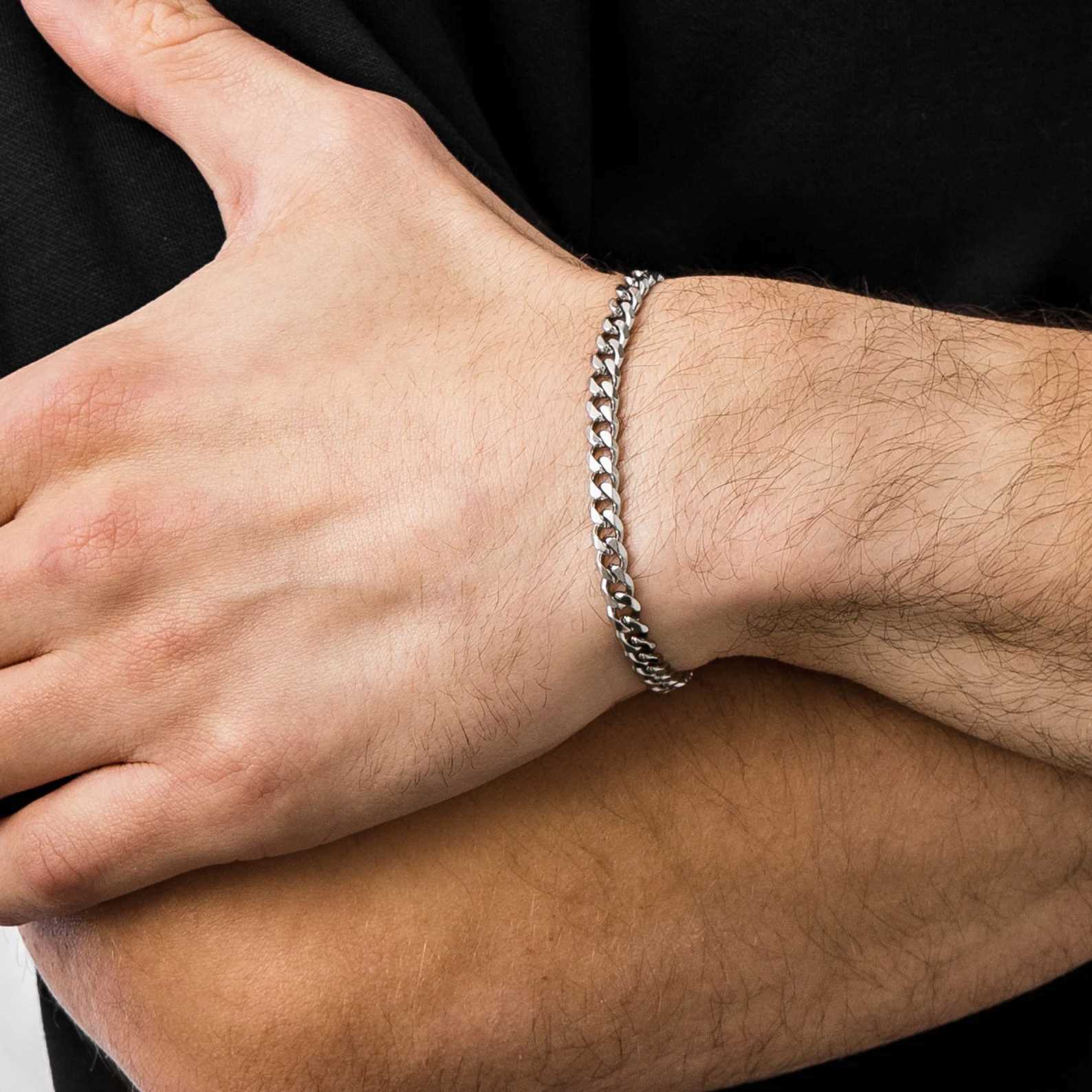 Curvv Silver Bracelet For Men