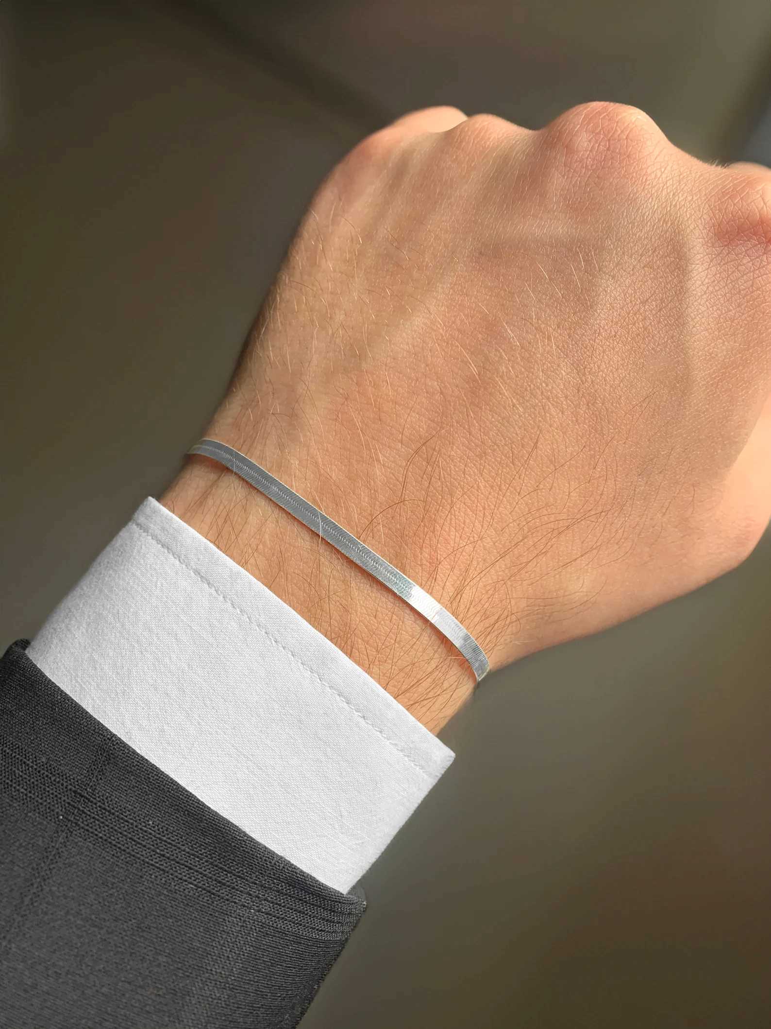 Hebin Silver Elegance Bracelet For Men