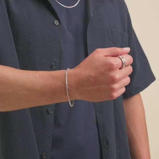 Roundbox Silver Bracelet For Men