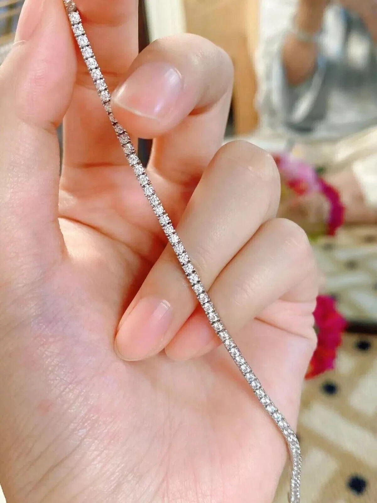 Bevelled Curb Link Silver Bracelet For Women