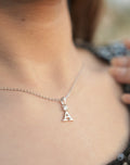 Gleaming Initials Silver Pendant For Women
