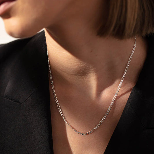 J Figaro Silver Chain For Women